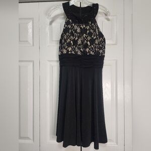 🔥❤️ Jessica Howard Embellished Lace Top Black Cocktail Dress Size 10P ❤️🔥